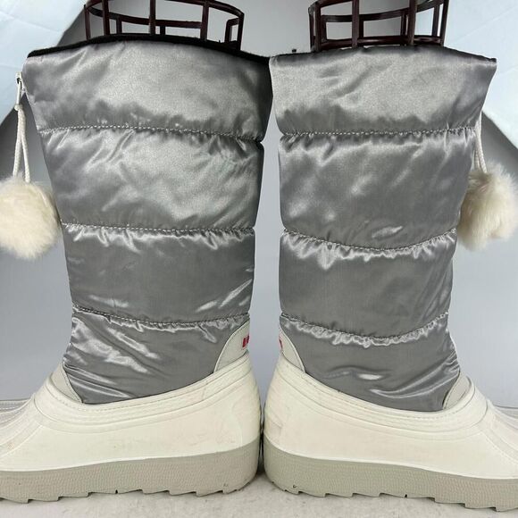 Pajar Women'S Fay II Waterproof Boot US 10 L White Gray Pom Puffer Snow Boots - Picture 11 of 14